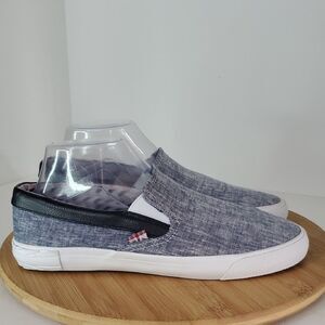 Ben Sherman Men's Casual Slip-On Shoes Sneakers Blue and White Size 8